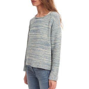 Acne Blue and White Crew Neck Sweater